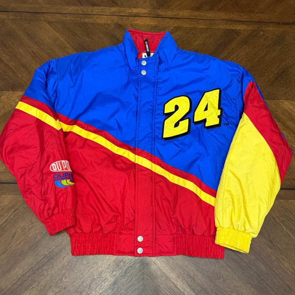 Chase Authentics Jeff‎ Gordon NASCAR Jacket 24 Dupont Vintage Blue Red Yellow M